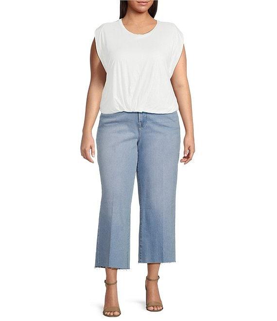 Good American Plus Size Cotton Muscle Crew Neck Sleeveless Tee Product Image