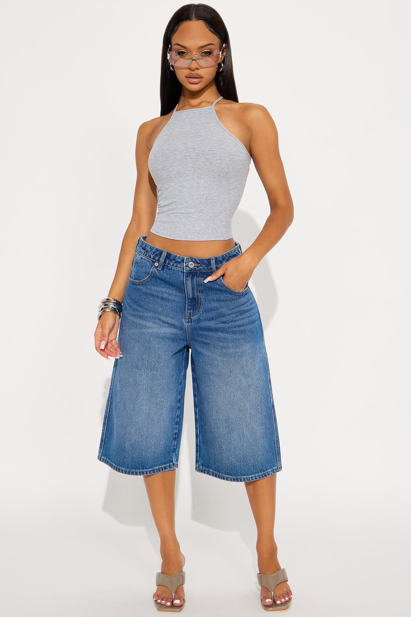 Sonoma Slouchy Denim Jorts - Medium Wash Female Product Image