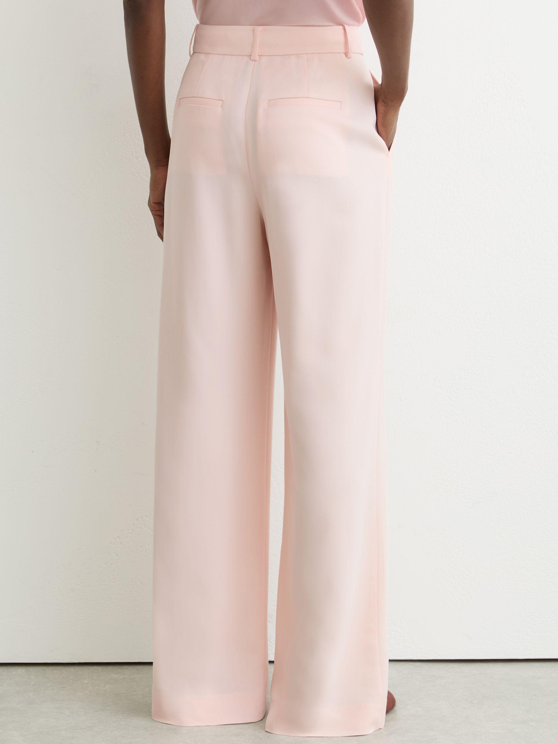 Tipped Wide-Leg Belted Jumpsuit in Pink Product Image