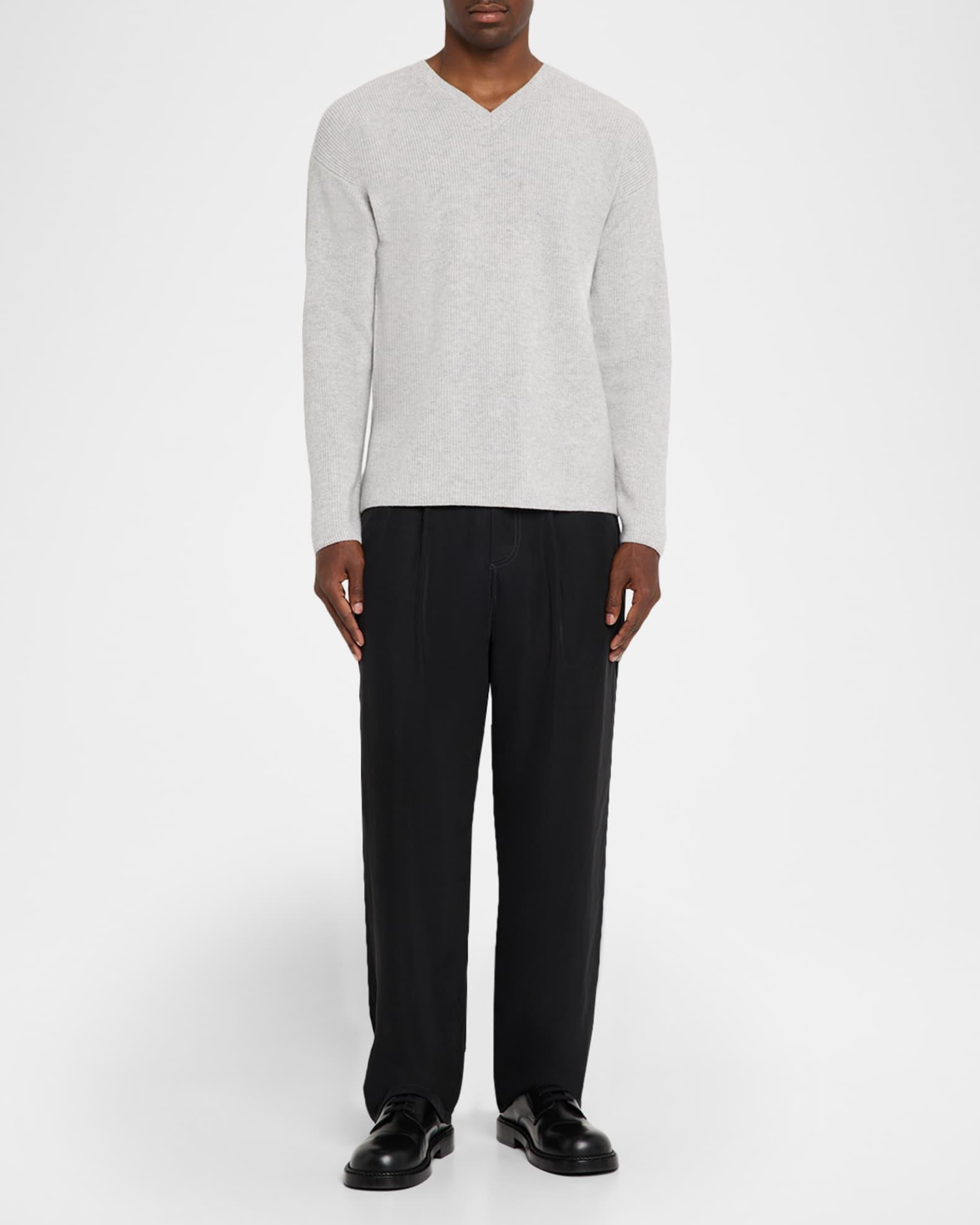 Men's Lyocell Relaxed-Fit Pleated Trousers Product Image
