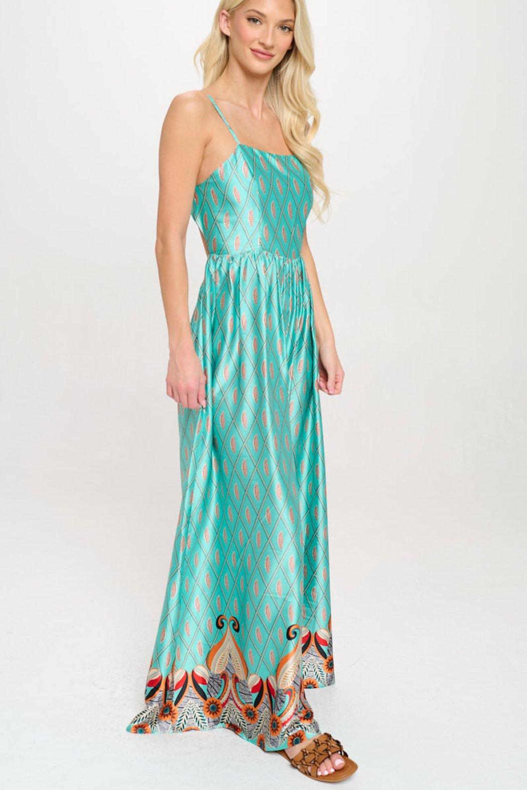 Feather Teal Jumpsuit Product Image