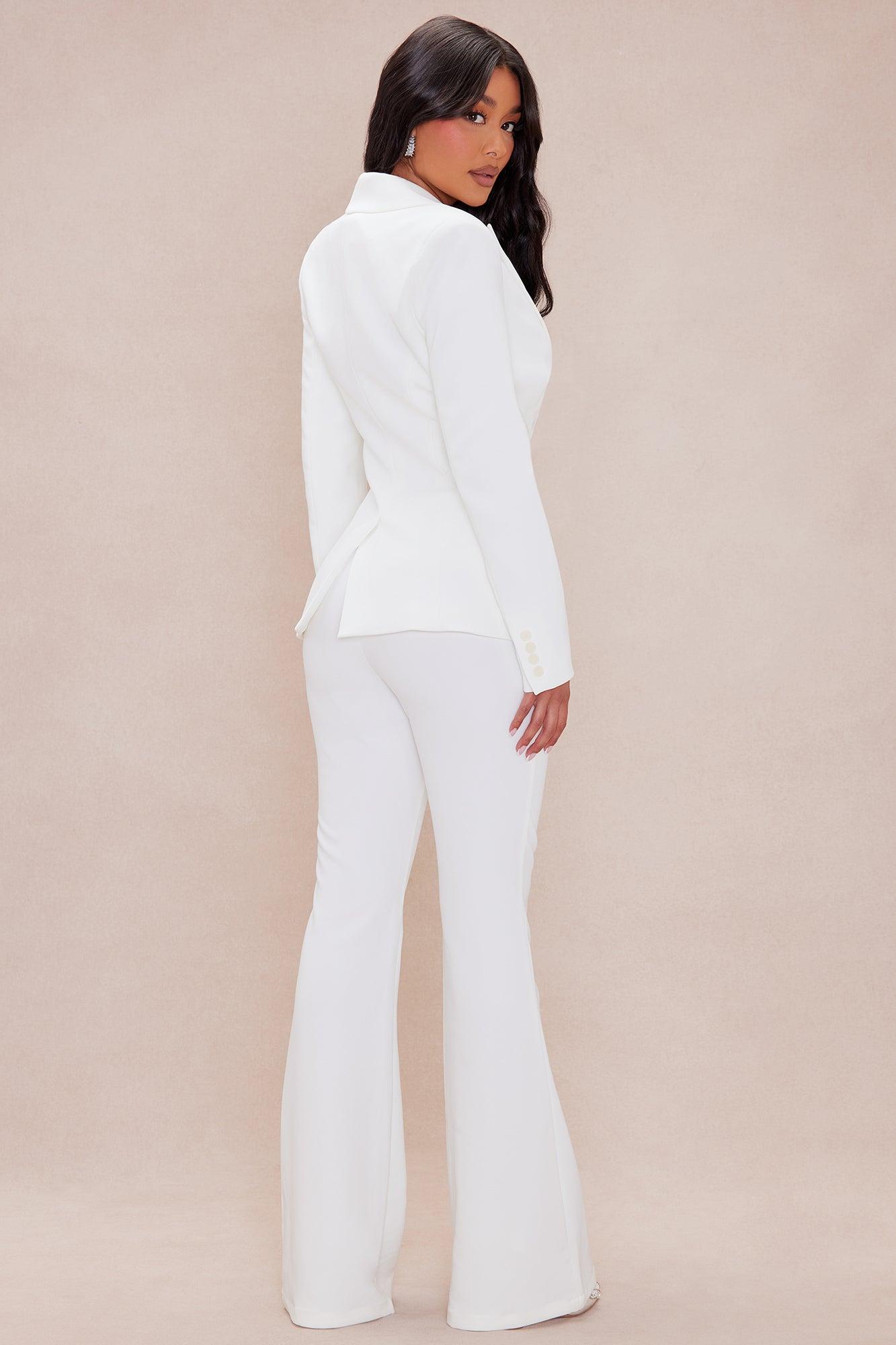 Melissa 3 Piece Blazer Suit Set - White Product Image