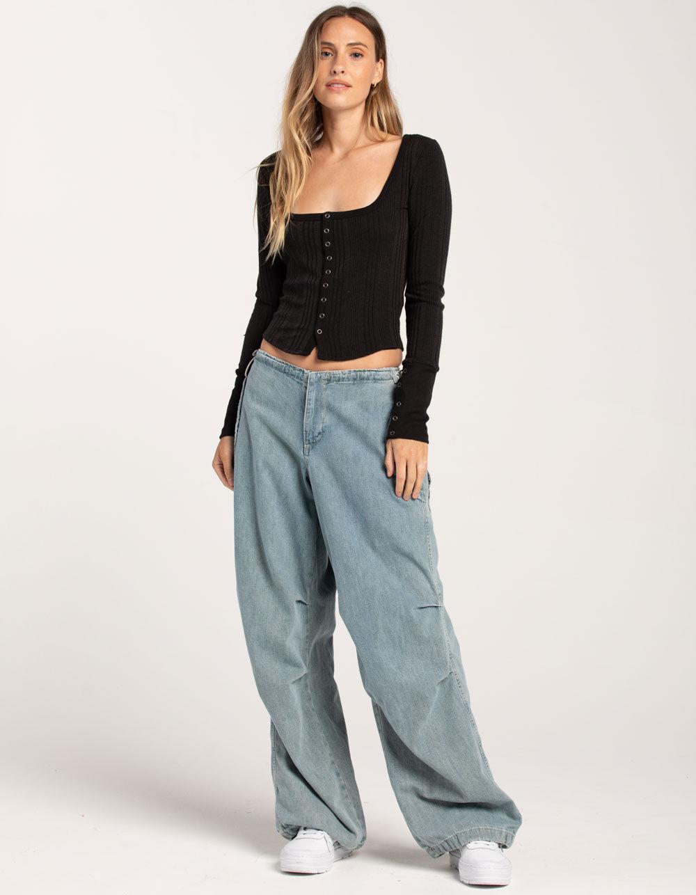 BDG Urban Outfitters Ribbed Knit Womens Top - BLACK Product Image