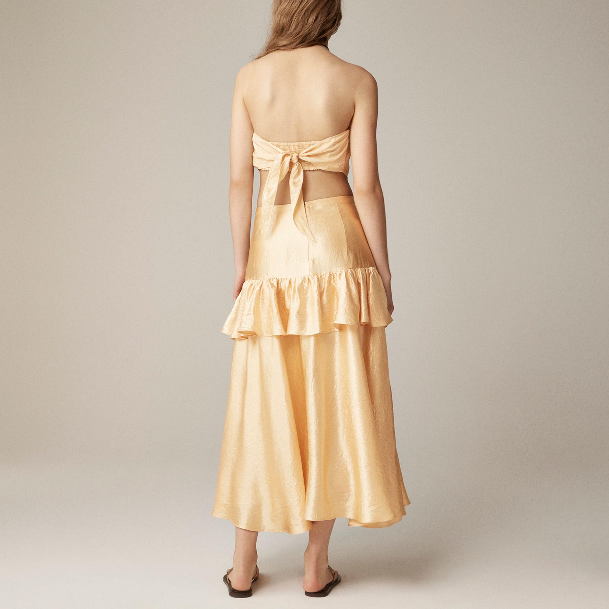 Collection ruffle-tier midi skirt Product Image