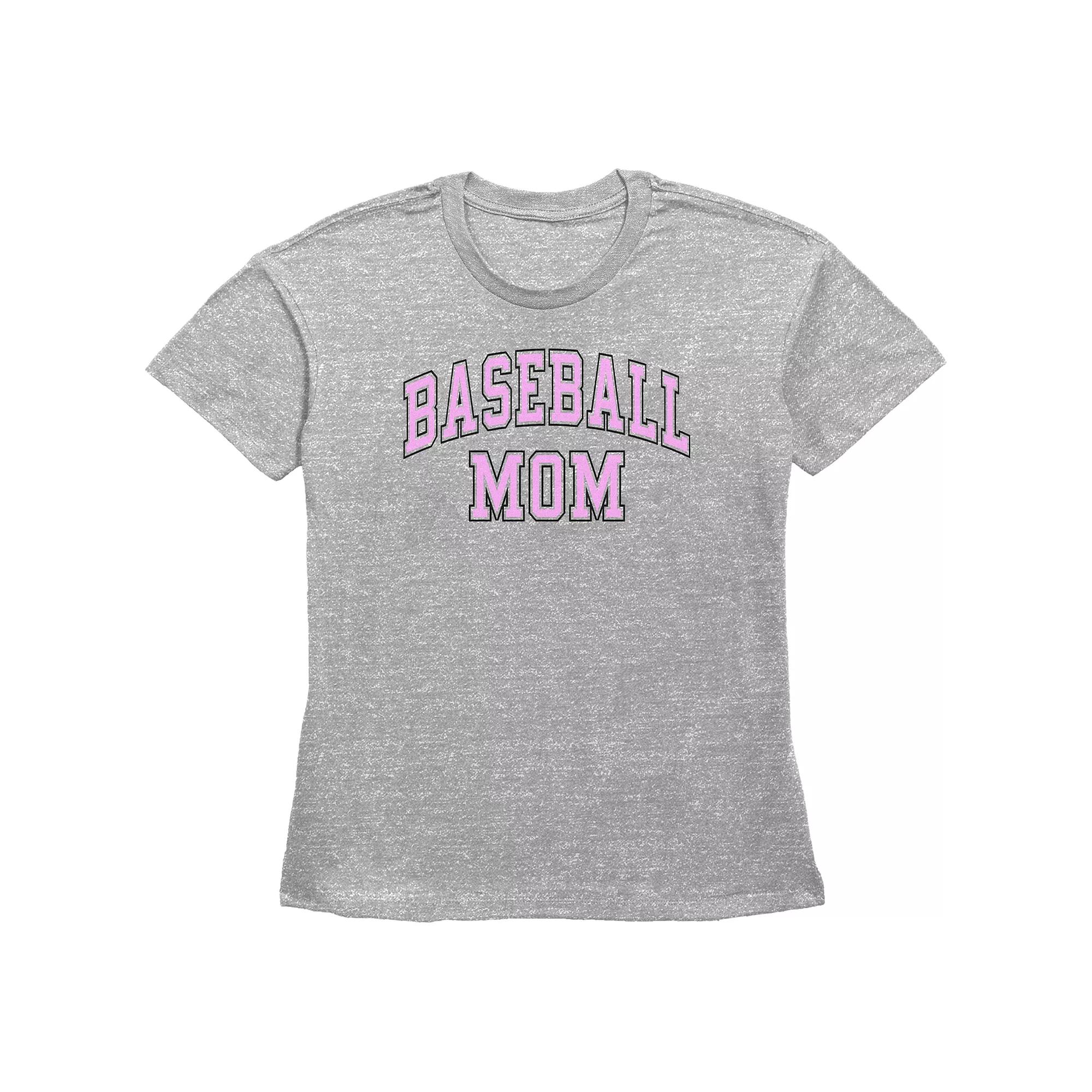 Women's Baseball Mom Basic Fit Graphic Tee,  Product Image