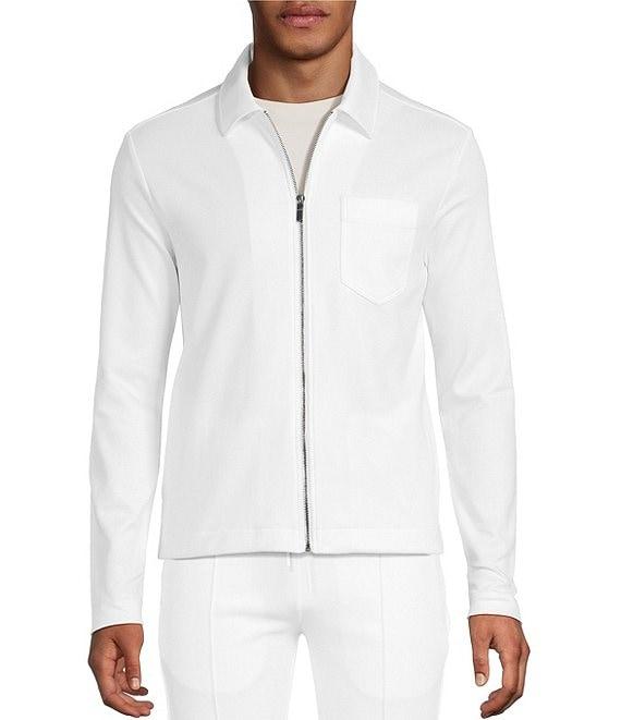 Murano Liquid Luxury Slim Fit Zip Shirt Jacket Product Image