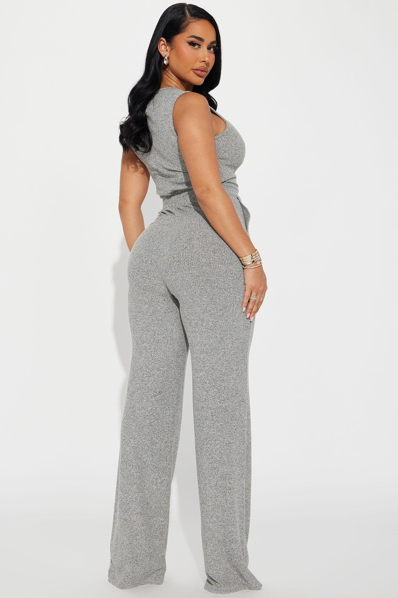 Express Your Style Jumpsuit  - Heather Grey Product Image