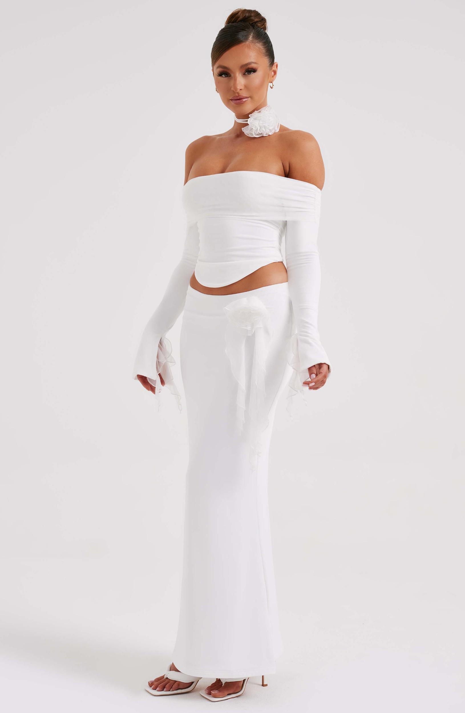 Deema Maxi Skirt - Ivory Product Image