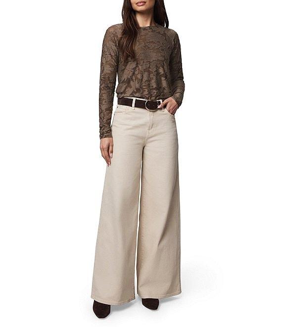 Splendid Cecelia Floral Burnout Crew Neck Long Sleeve Tee Product Image