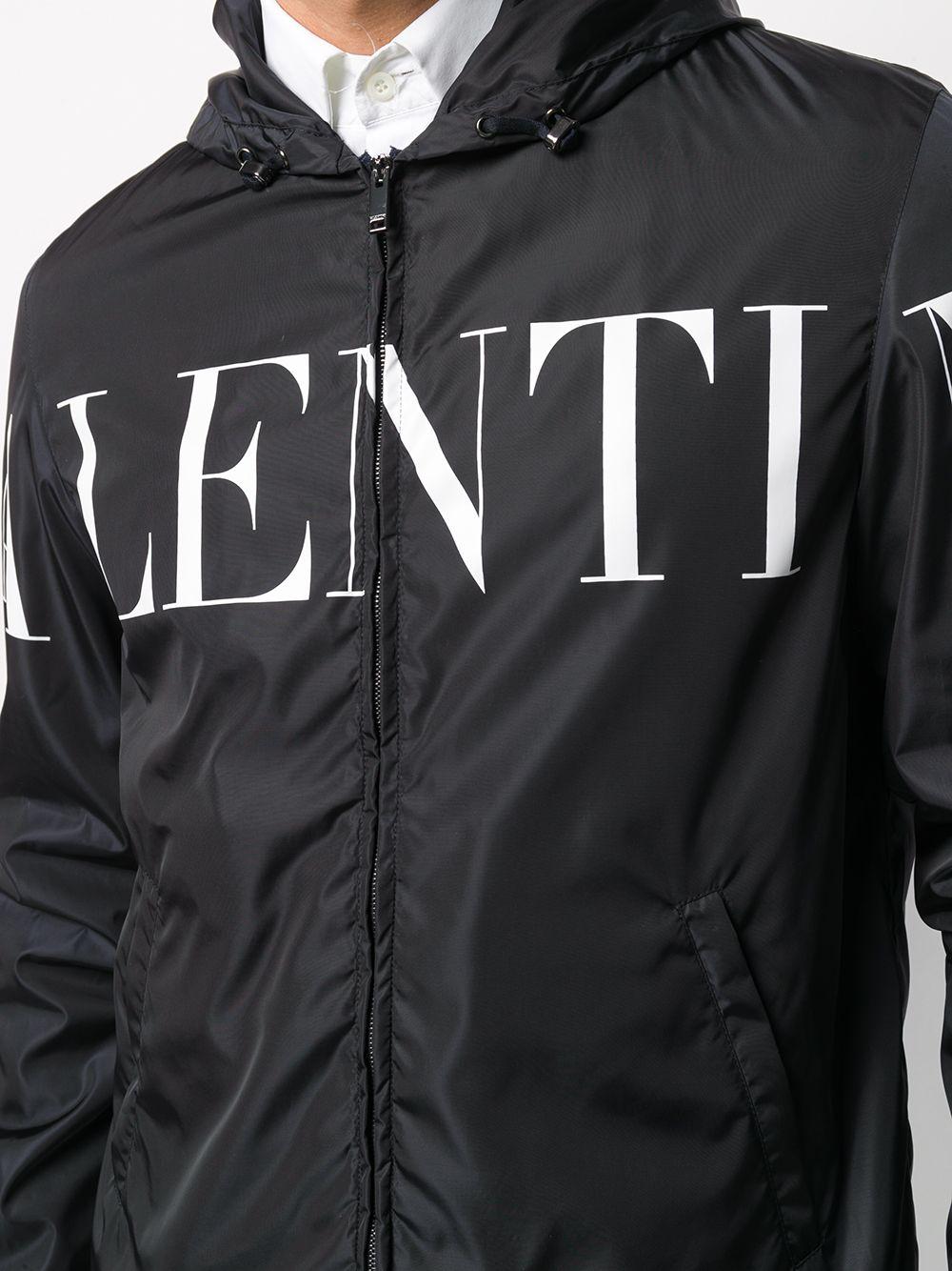 logo print hooded jacket Product Image