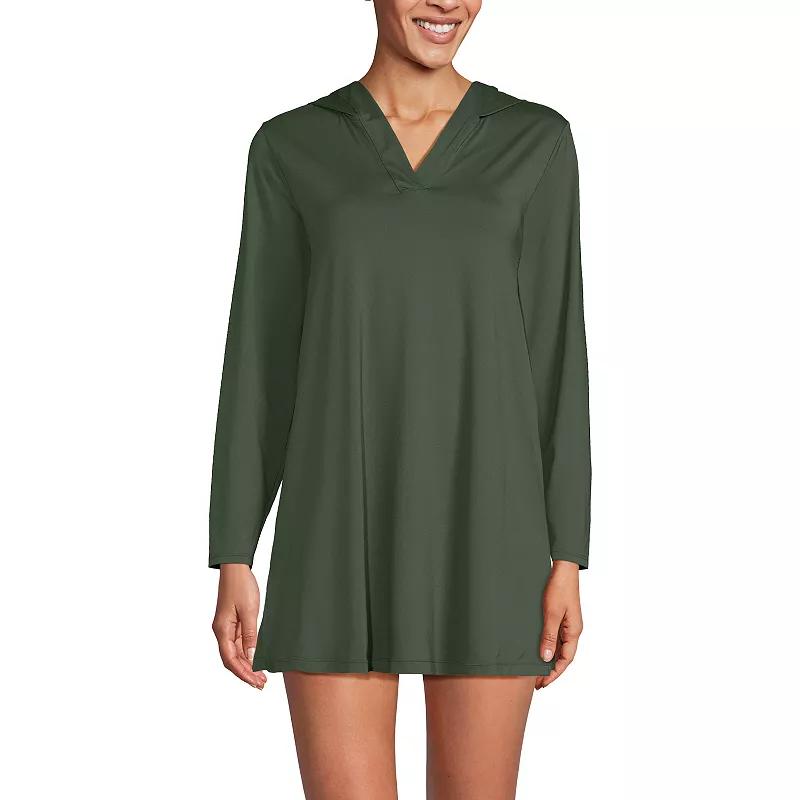 Women's Lands' End Hooded Mini Swim Cover-Up Dress UPF 50,  Product Image