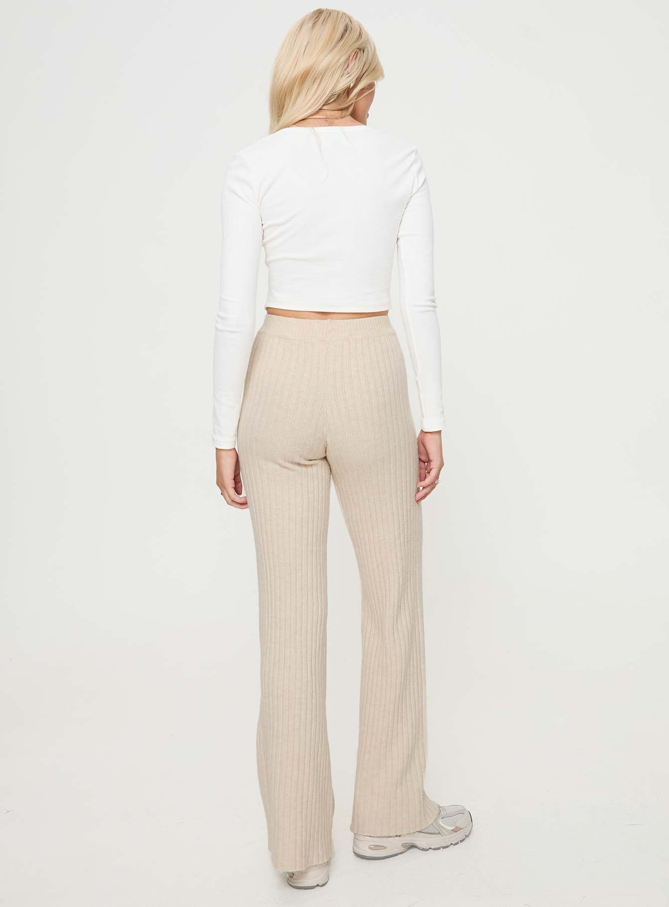 Montana Knit Pants Cream Product Image