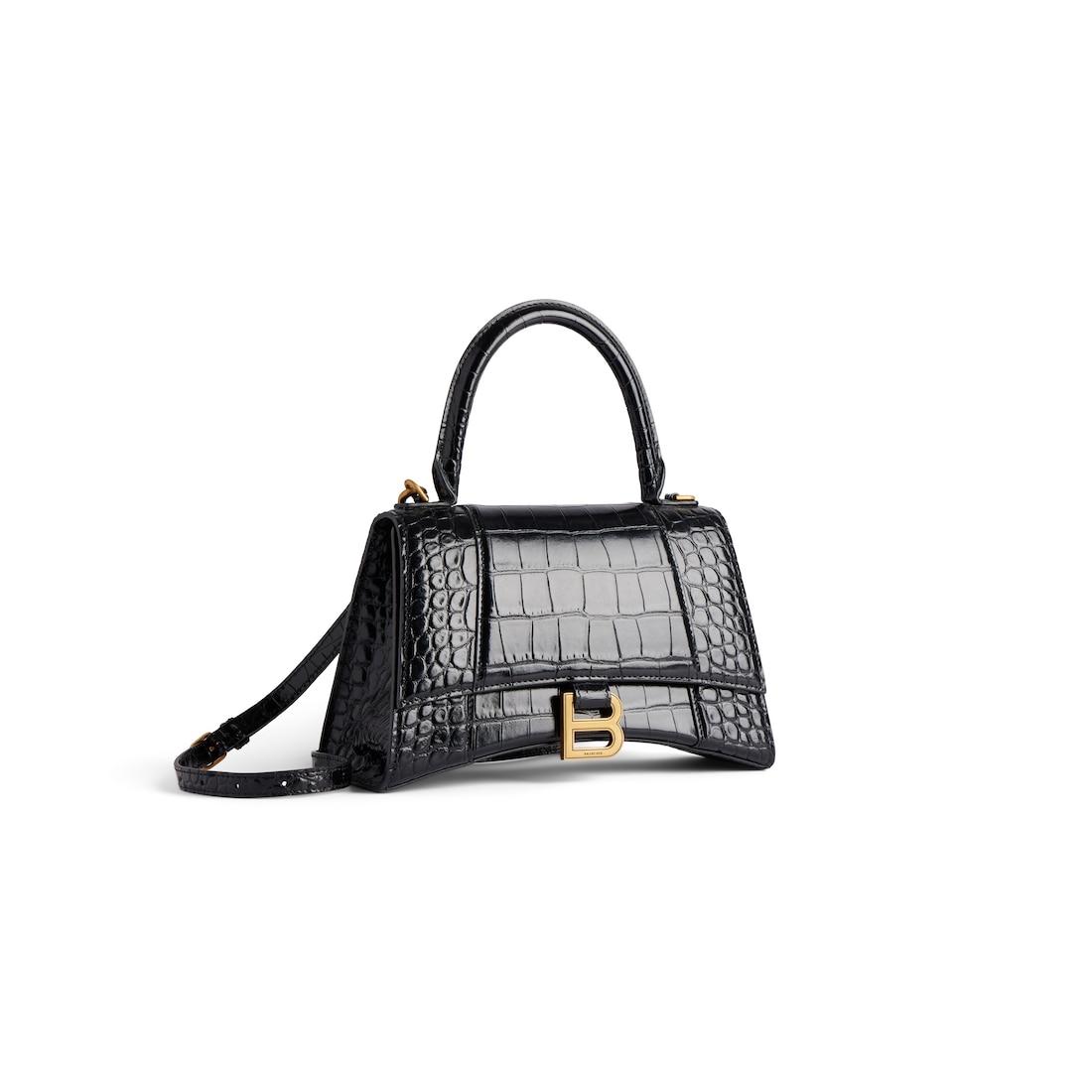 Women's Hourglass Handbag Small in Black Product Image