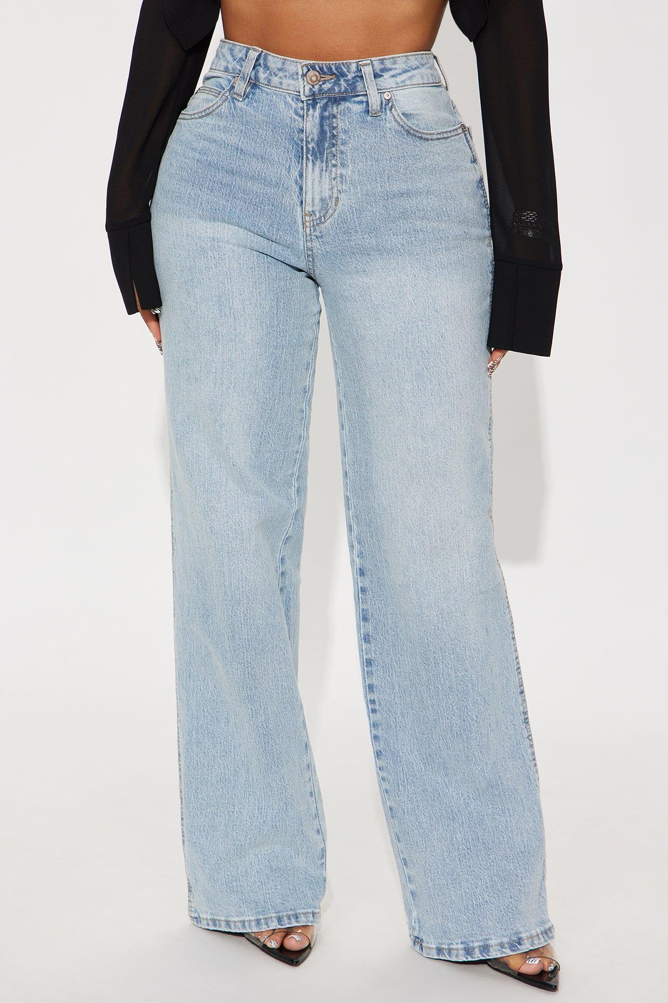 Never Changing Wide Leg Jeans - Light Wash Female Product Image