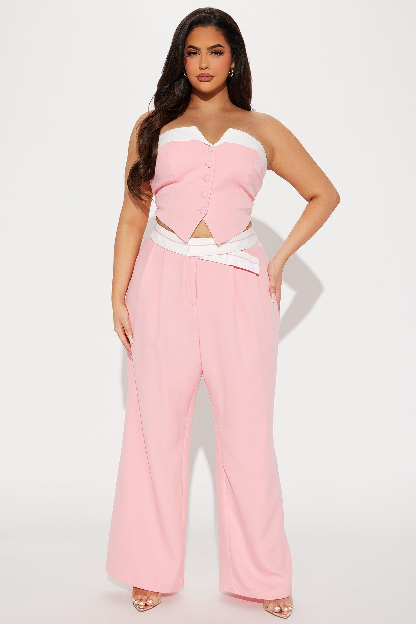 Office Babe Pant Set - Pink Product Image