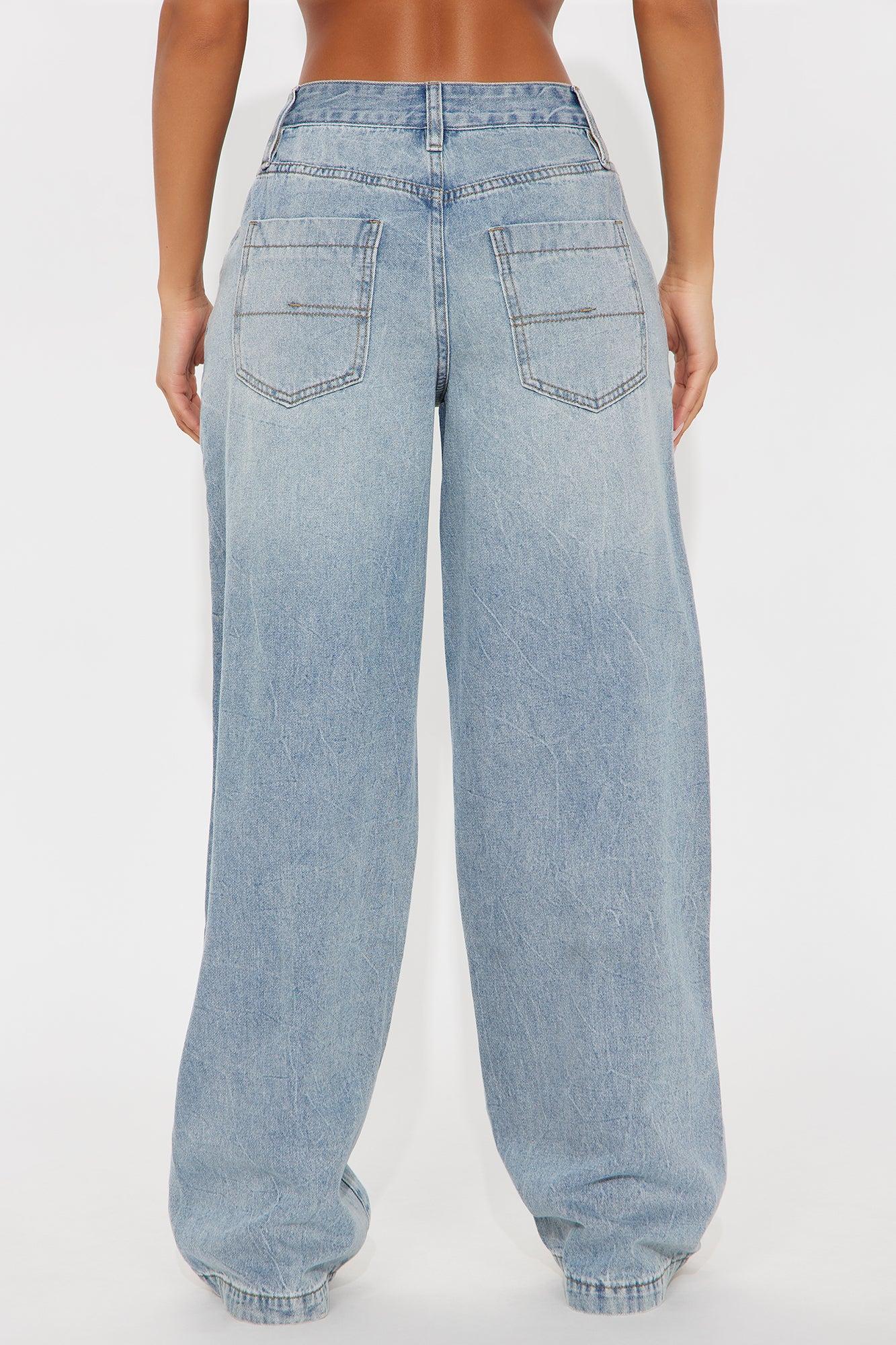 Out Of Here Wide Leg Jeans - Light Wash Female Product Image