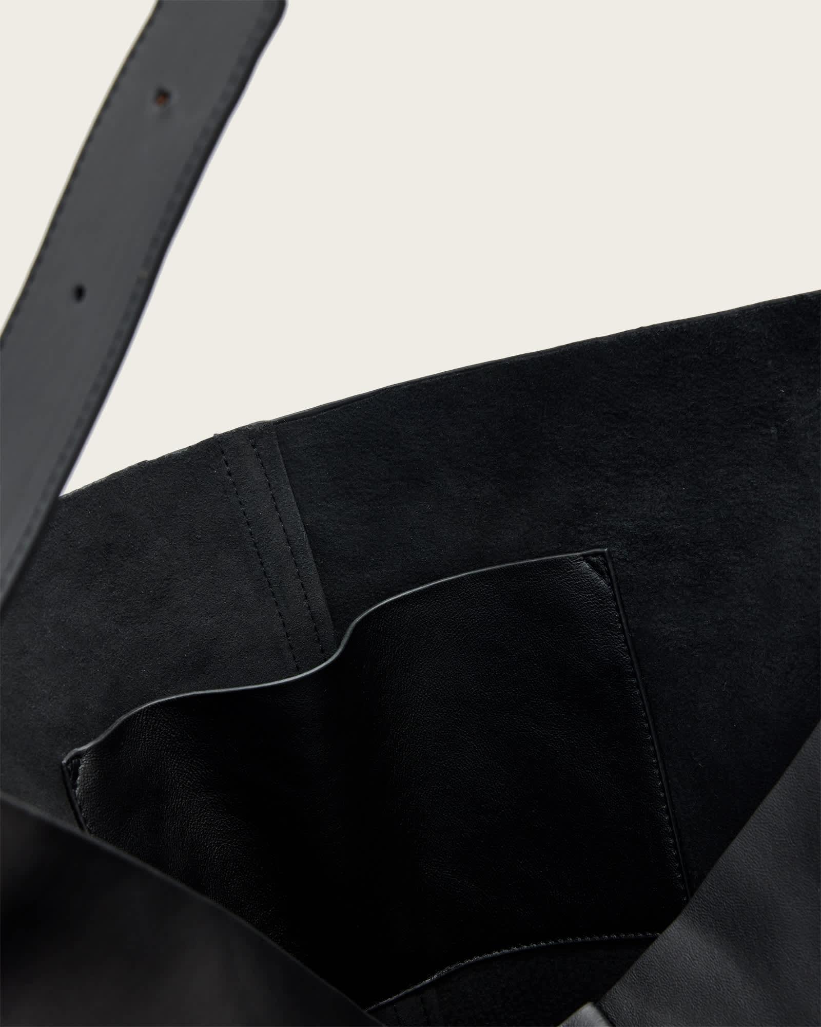 Asha Leather Shoulder Bag Black | ALLSAINTS US Product Image