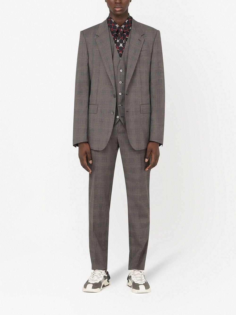 glen-plaid wool tailored trousers Product Image