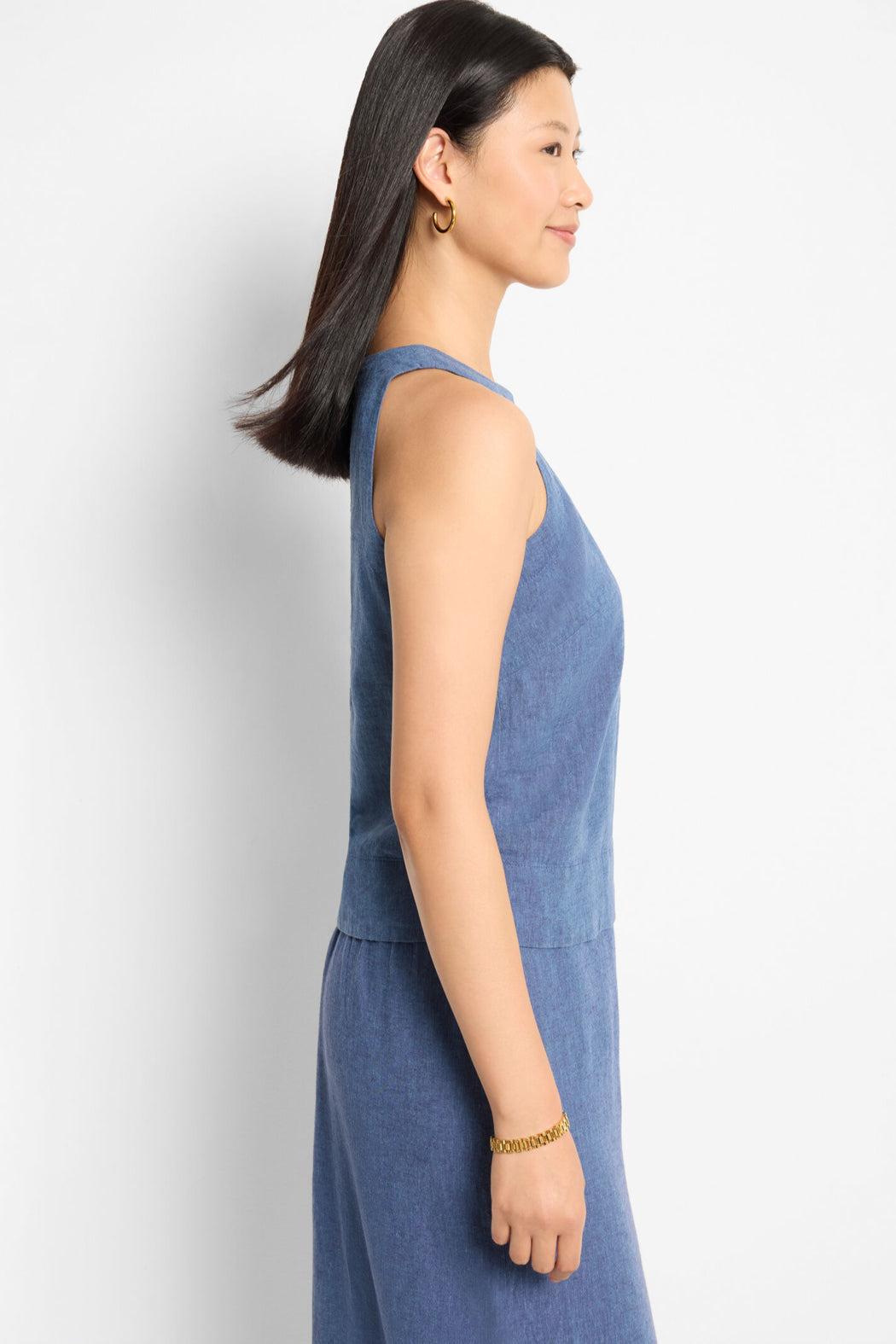 Rumba Linen Pop On Tank- Product Image