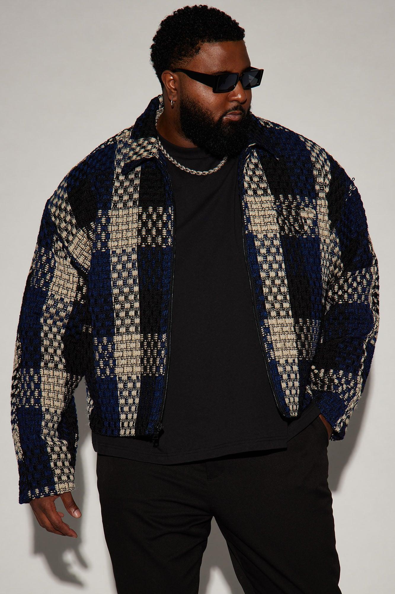 Beverly Tweed Cropped Chore Jacket - Navy/combo Product Image