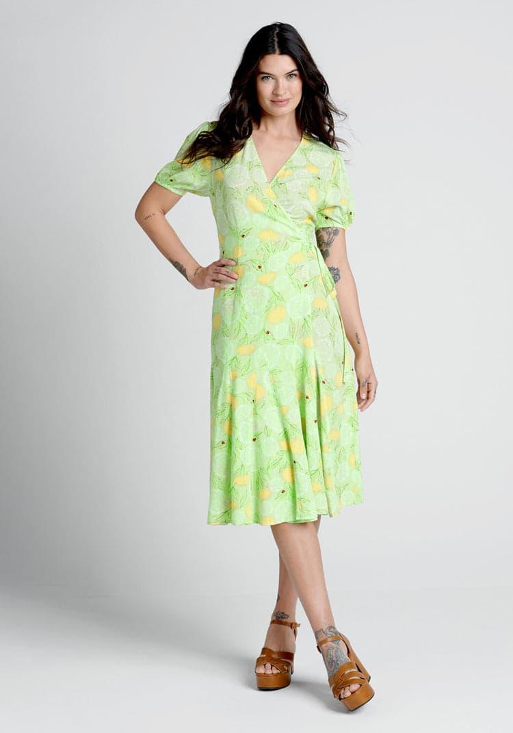 Let the Sun Shine Wrap Dress Product Image