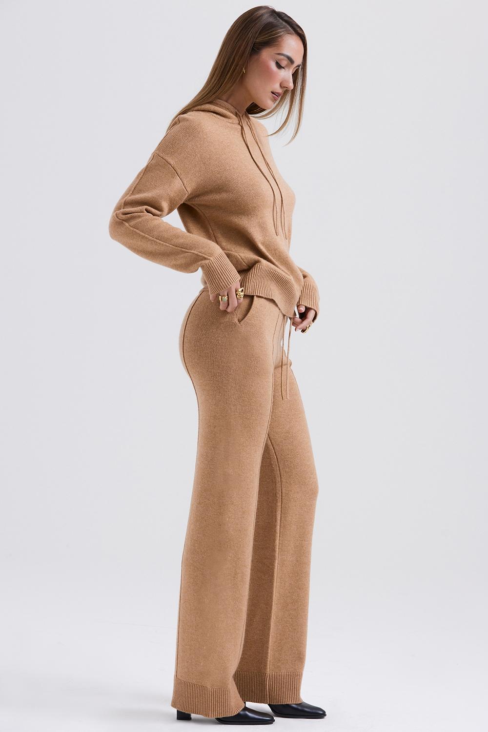 Jionni  camel cashmere blend hoodie - sale Product Image