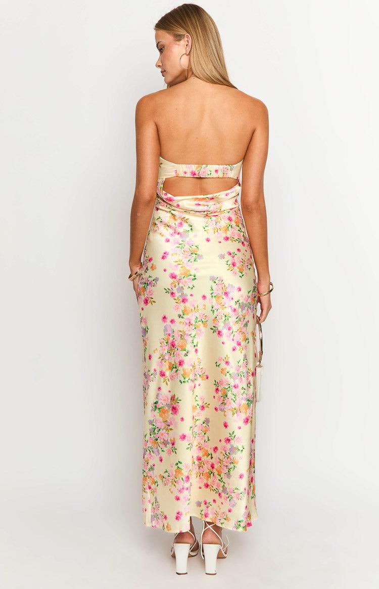 Maiah Yellow Bloom Maxi Dress Product Image
