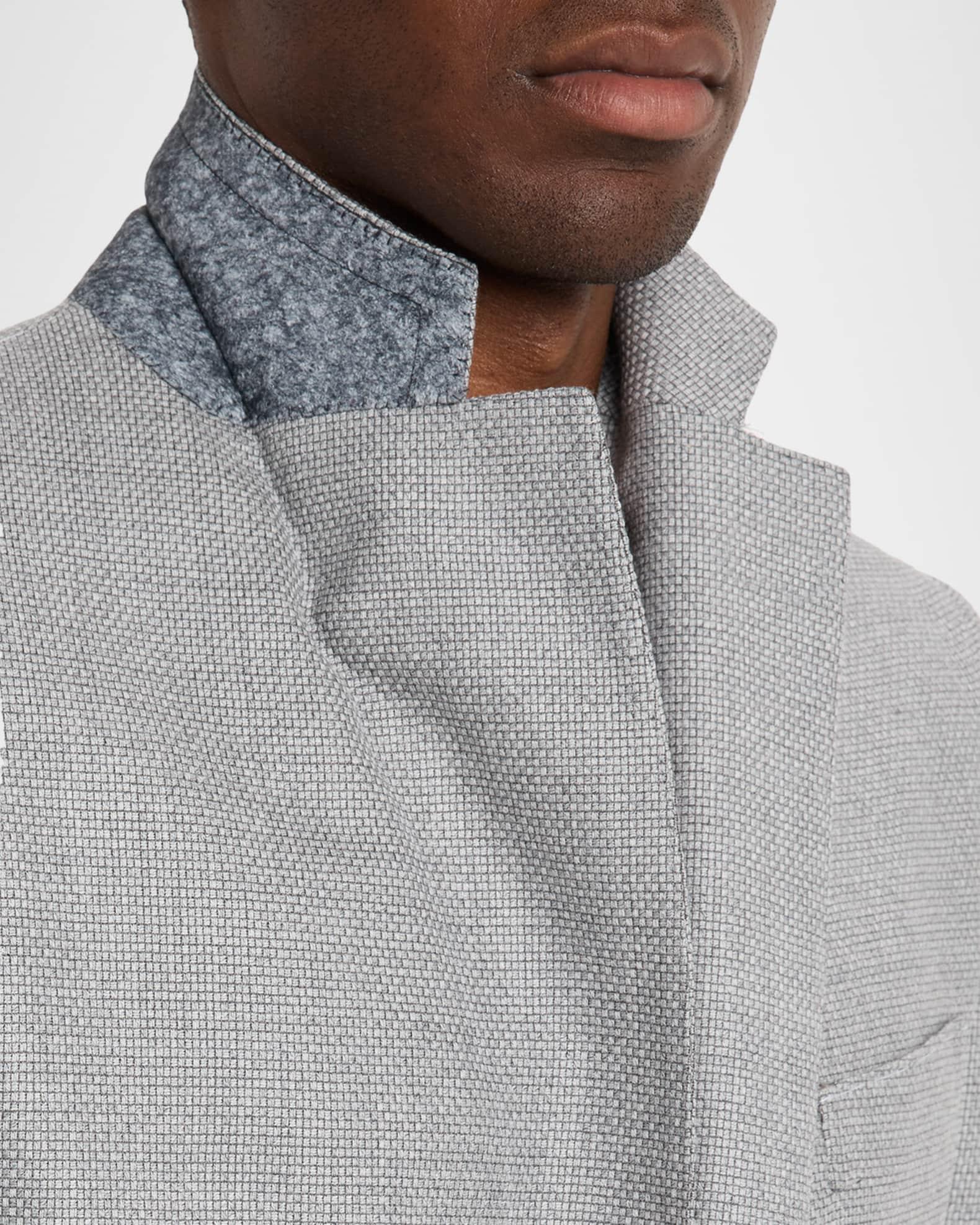 Men's Wool Hopsack Single-Breasted Blazer Product Image