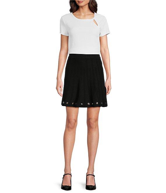 DKNY by Donna Karan Logo Grommet Skirt Product Image