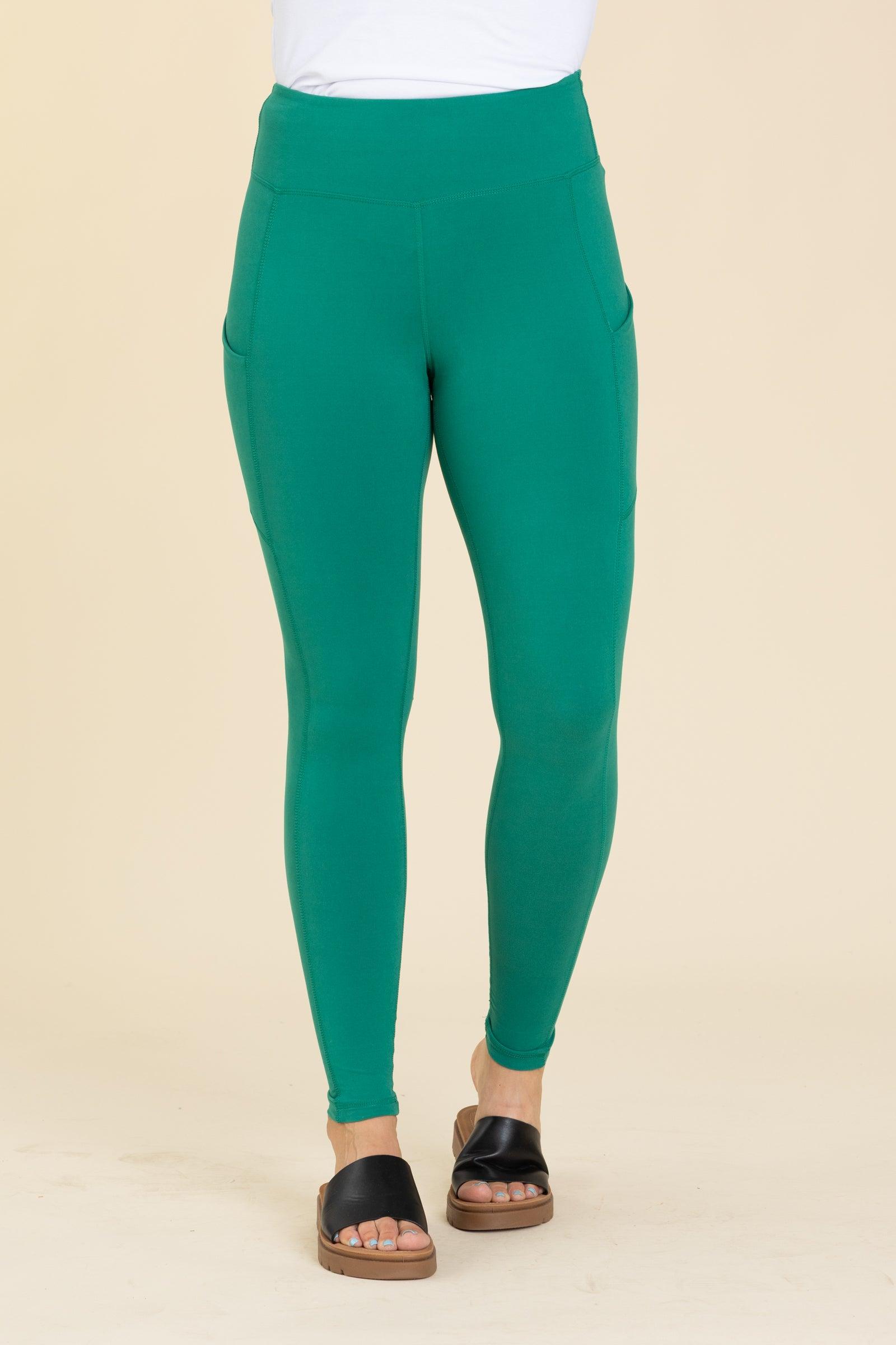 Buttery Soft Basic Leggings With Side Pockets Product Image