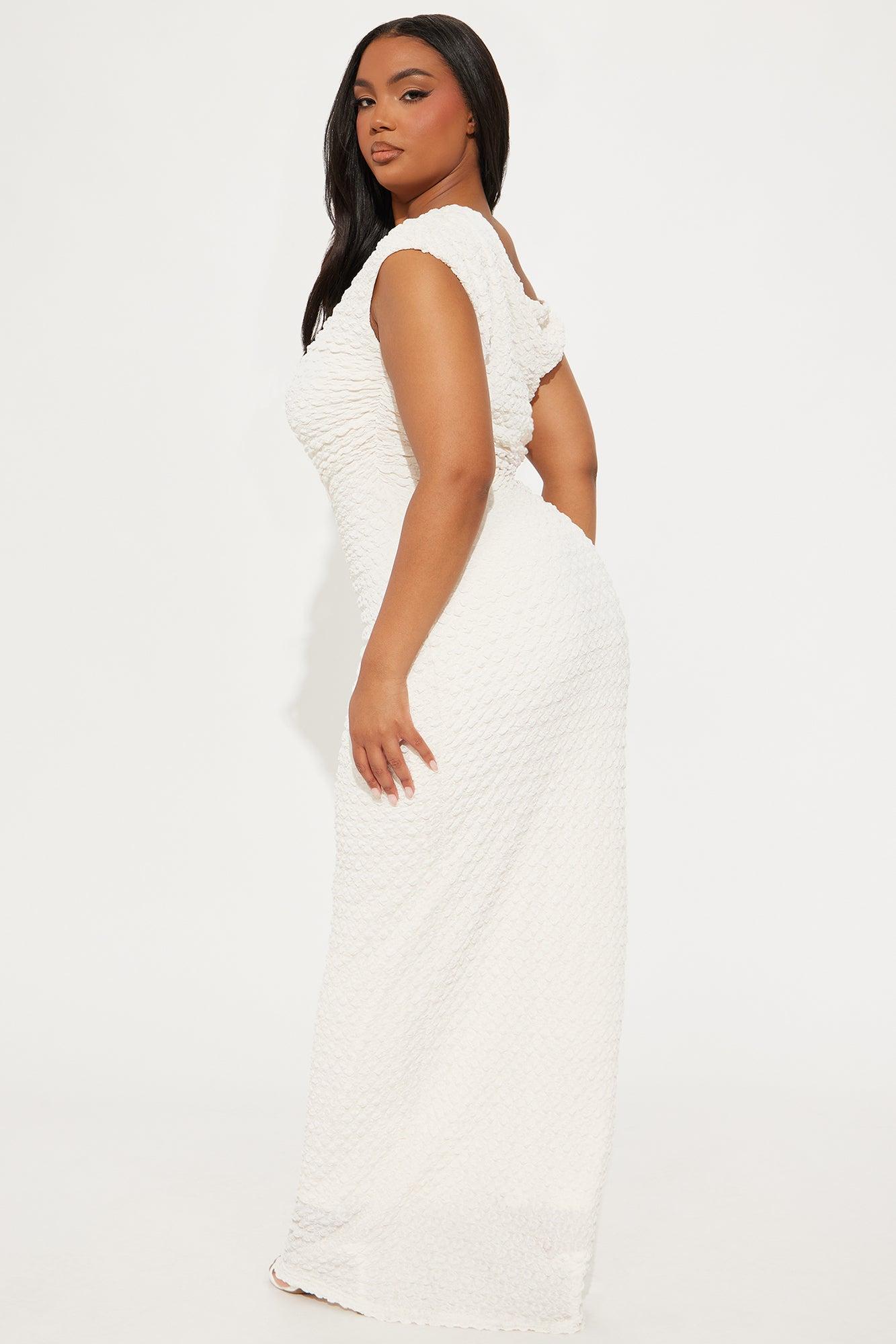 Shelby Textured Maxi Dress - Cream Product Image