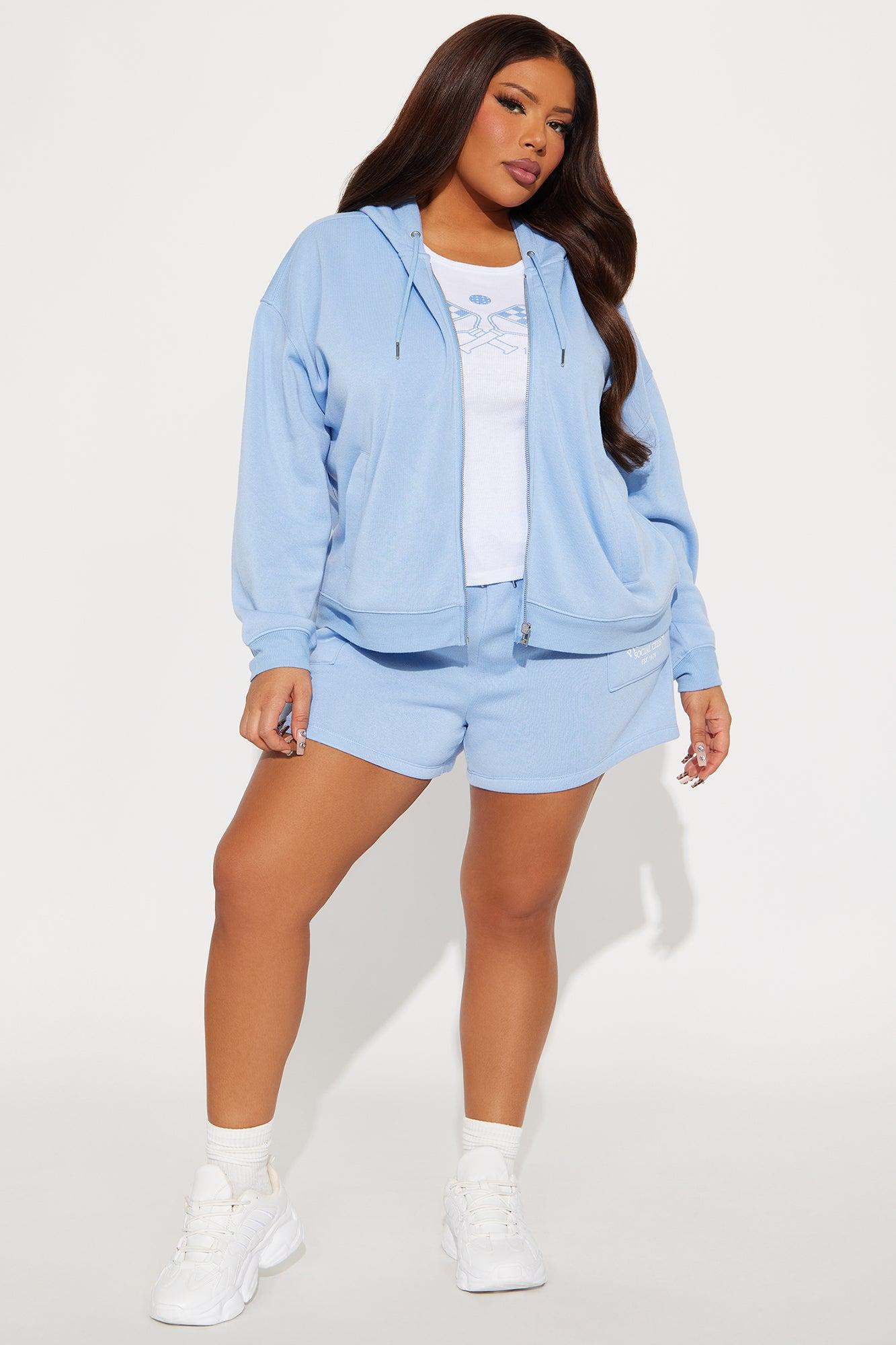 Coastal Taste 3 Piece Fleece Short Set - Blue Product Image