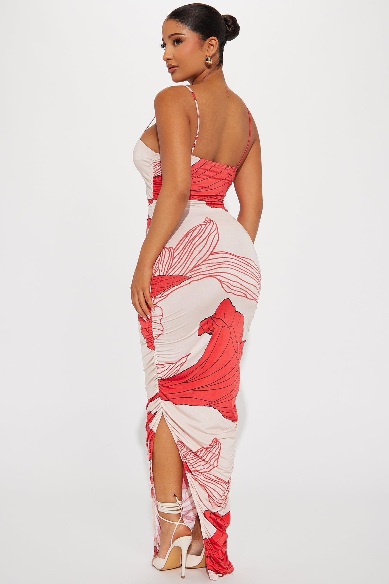 Alaya Maxi Dress - Red/combo Product Image