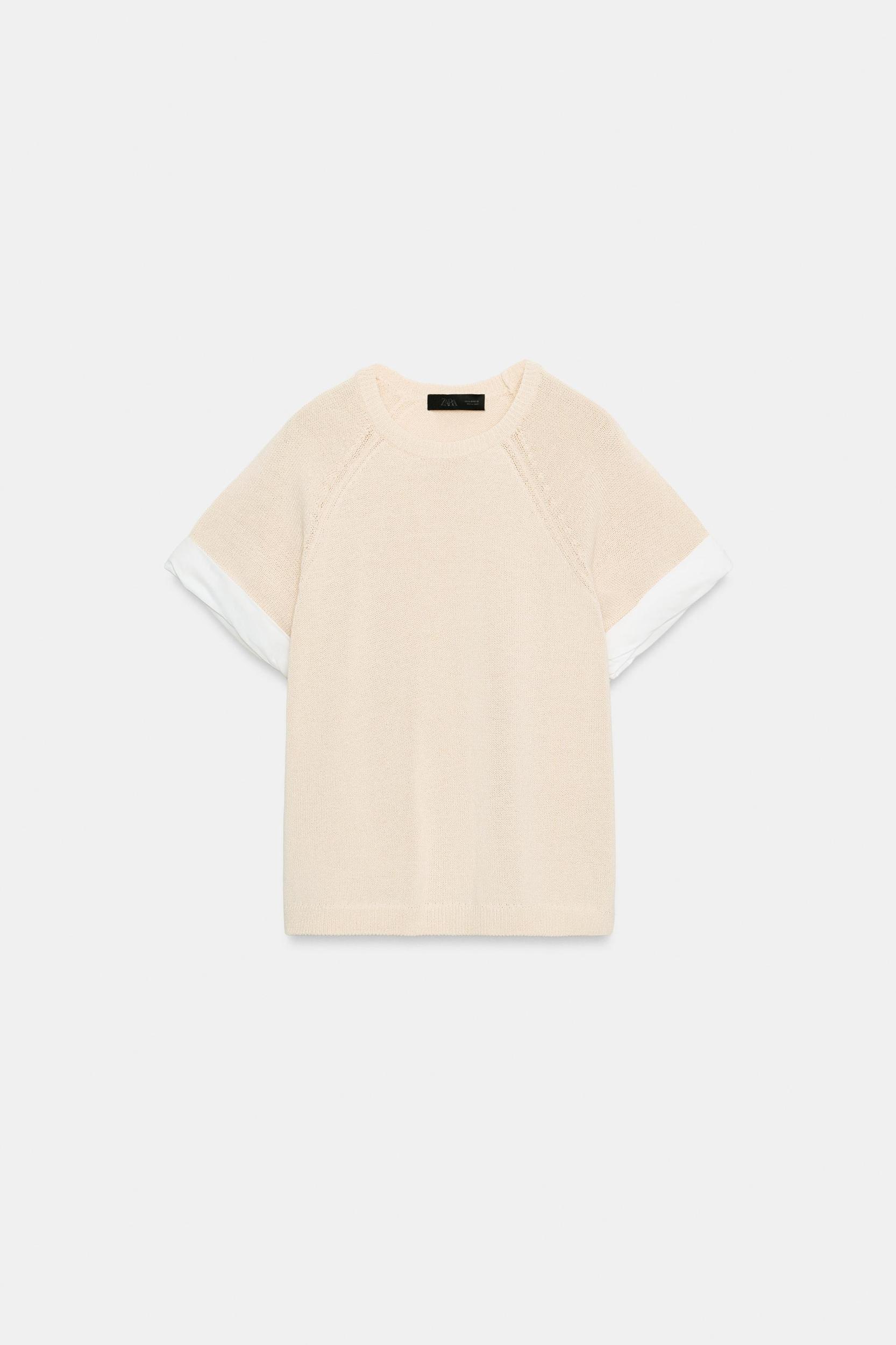 COMBINED TURN-UP SLEEVE KNIT JUMPER Product Image