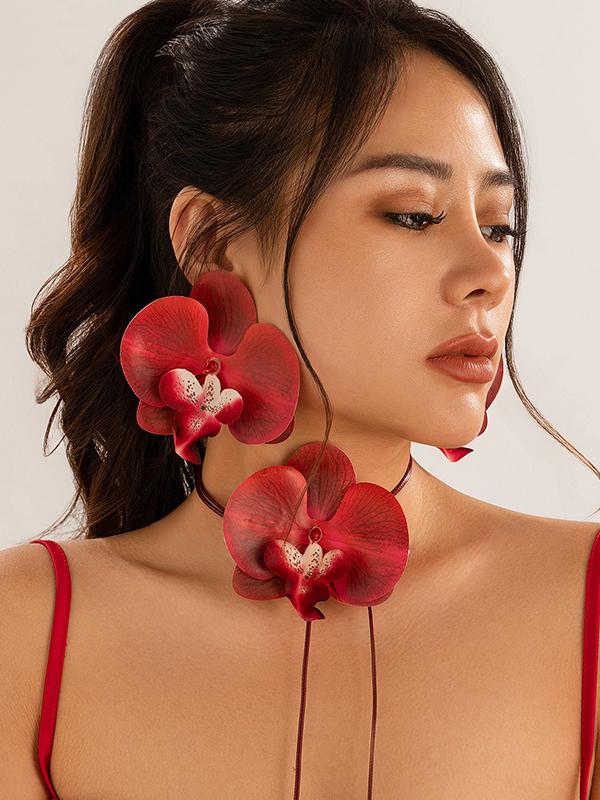 Flower Shape Drop Earrings Product Image