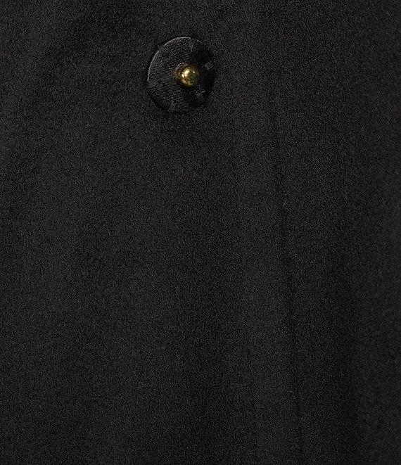 Donna Karan Wool Blend Asymmetrical Wing Collar Belted Wrap Coat Product Image