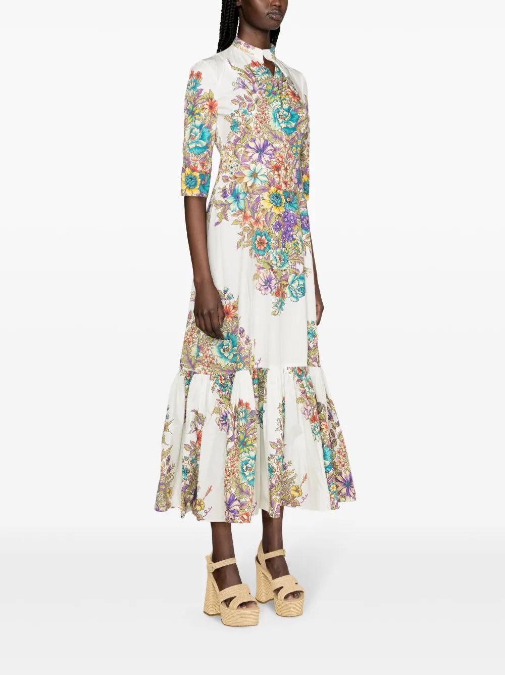 floral-print cotton maxi dress Product Image