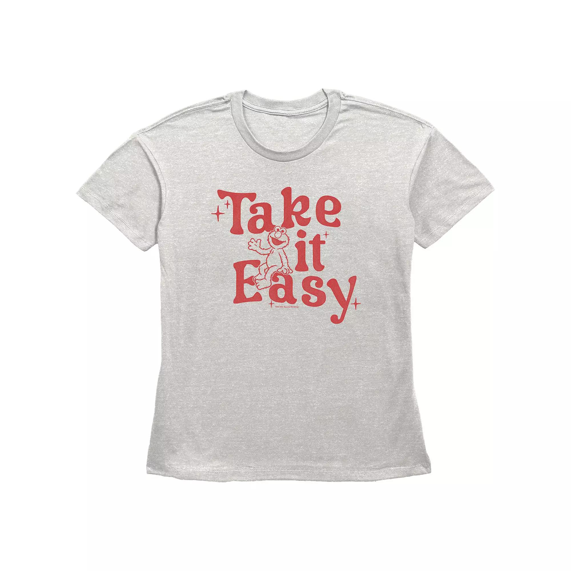 Women's PBS Kids Sesame Street Take It Easy Graphic Tee, Size: Large, Oatmeal Product Image