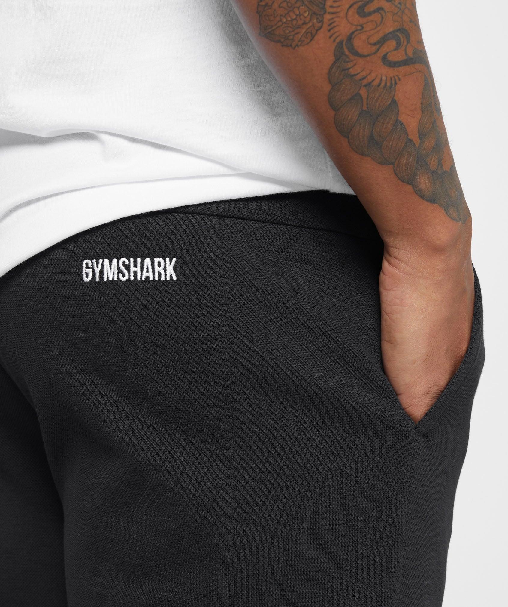 Gymshark Pique Joggers - Black/Onyx Grey Male Product Image