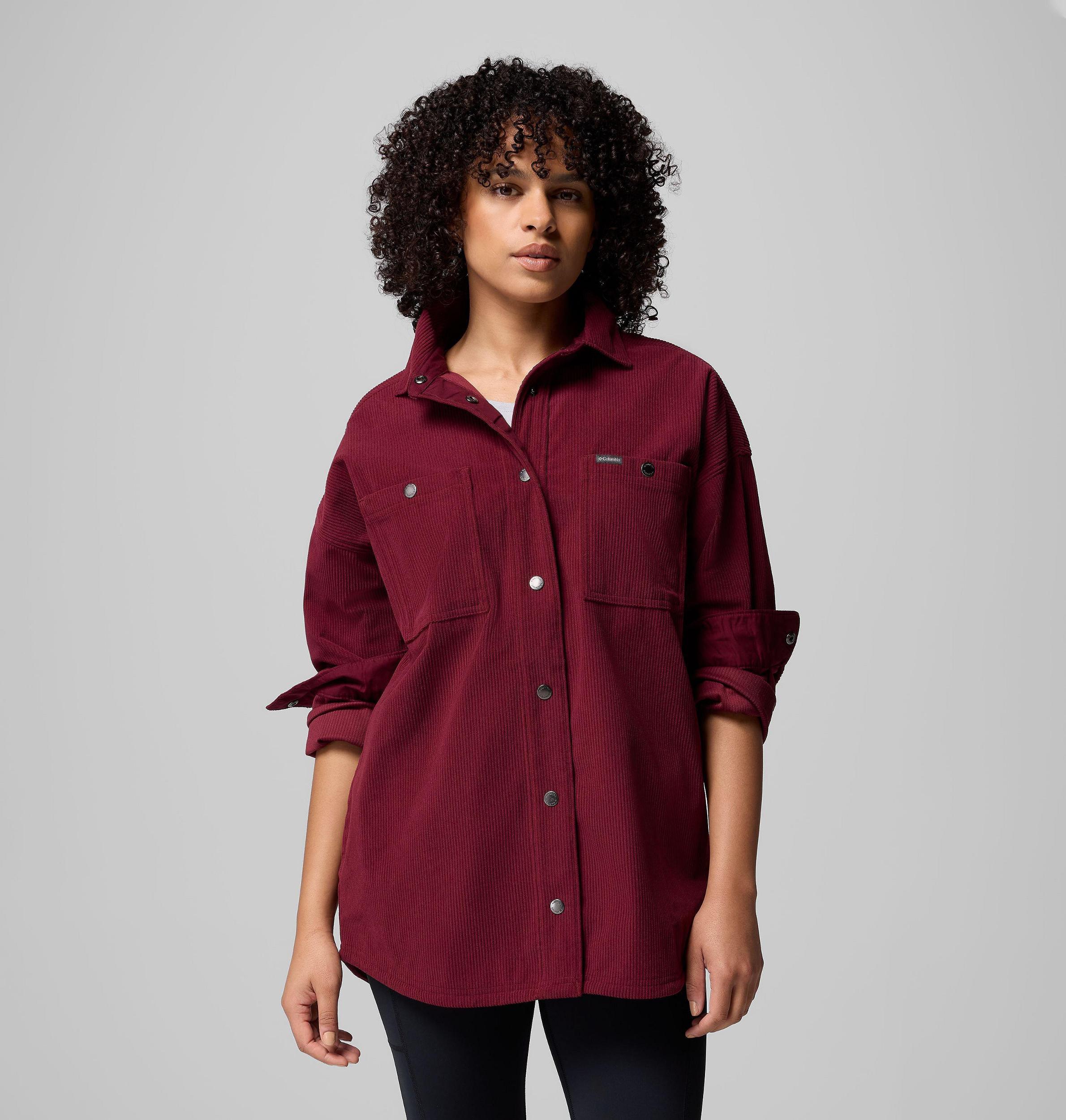 Columbia Womens Blue Point Creek Corduroy Shirt Jacket- Product Image