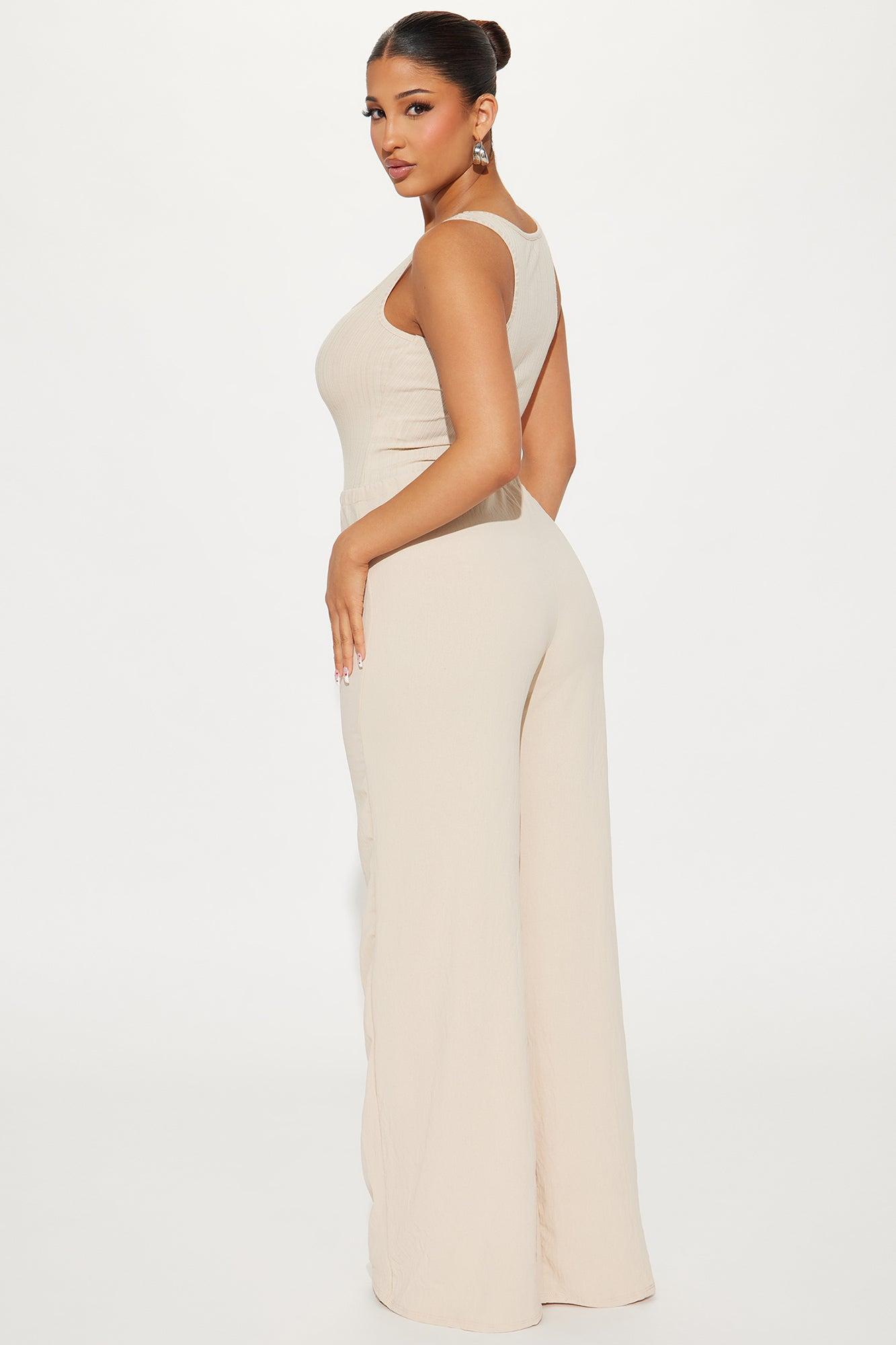 Vacay Mode Jumpsuit - Stone Product Image