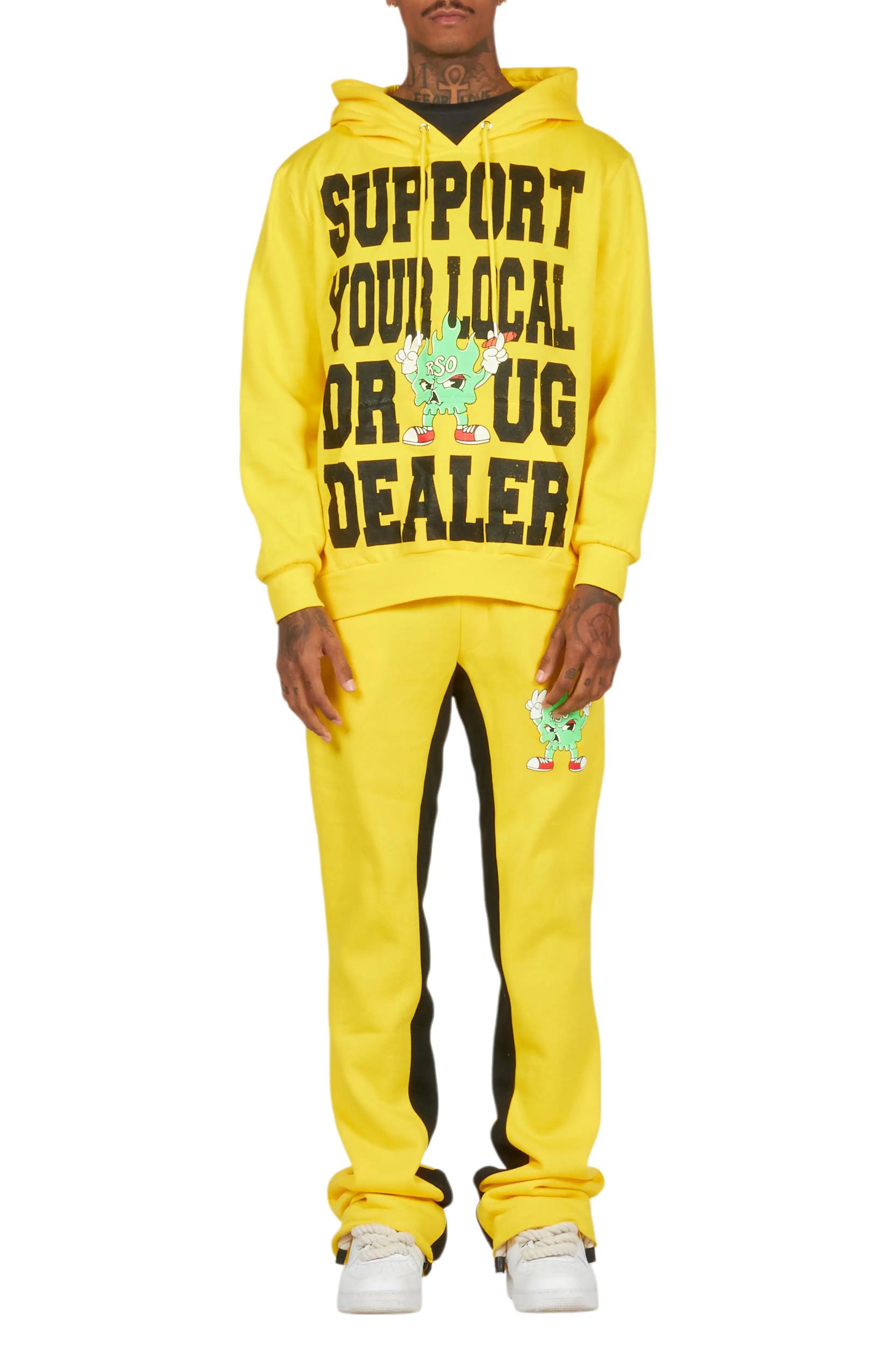 Tarl Yellow Hoodie/Baggy Track Pant Set Male Product Image