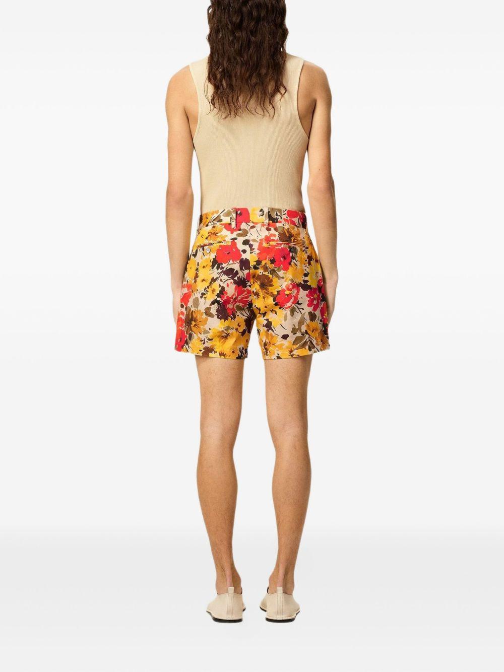 floral-print cotton shorts Product Image