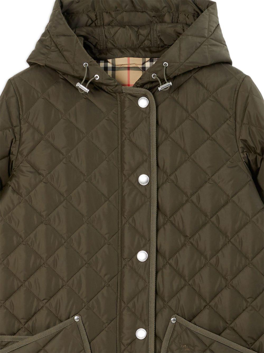 quilted hooded coat Product Image