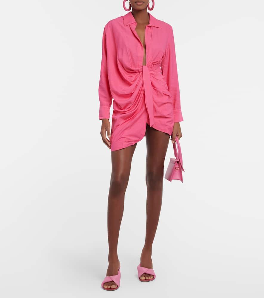 JACQUEMUS Pink Bahia Mini Dress Product Image