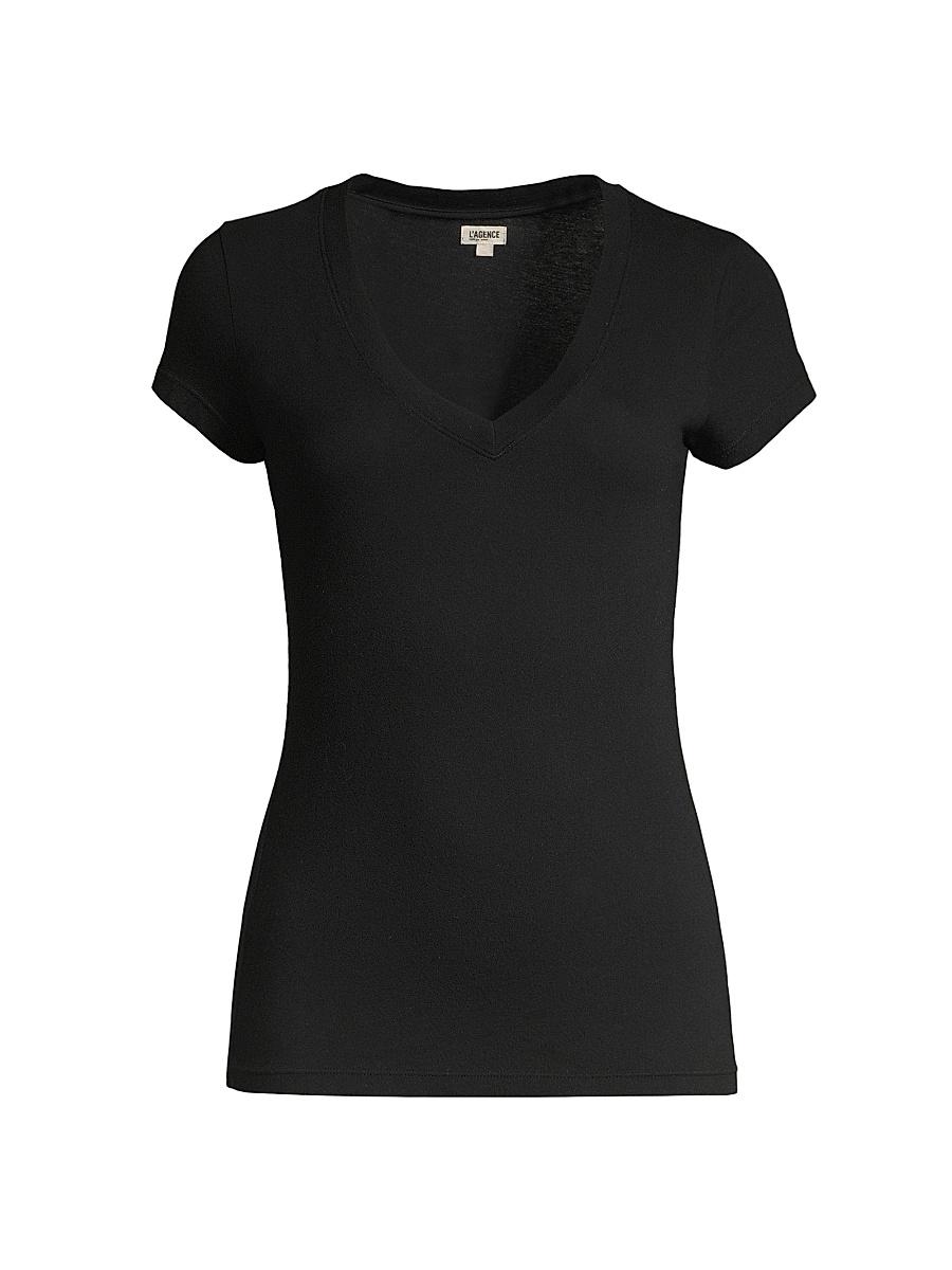 Womens Becca V-Neck Cotton Tee Product Image