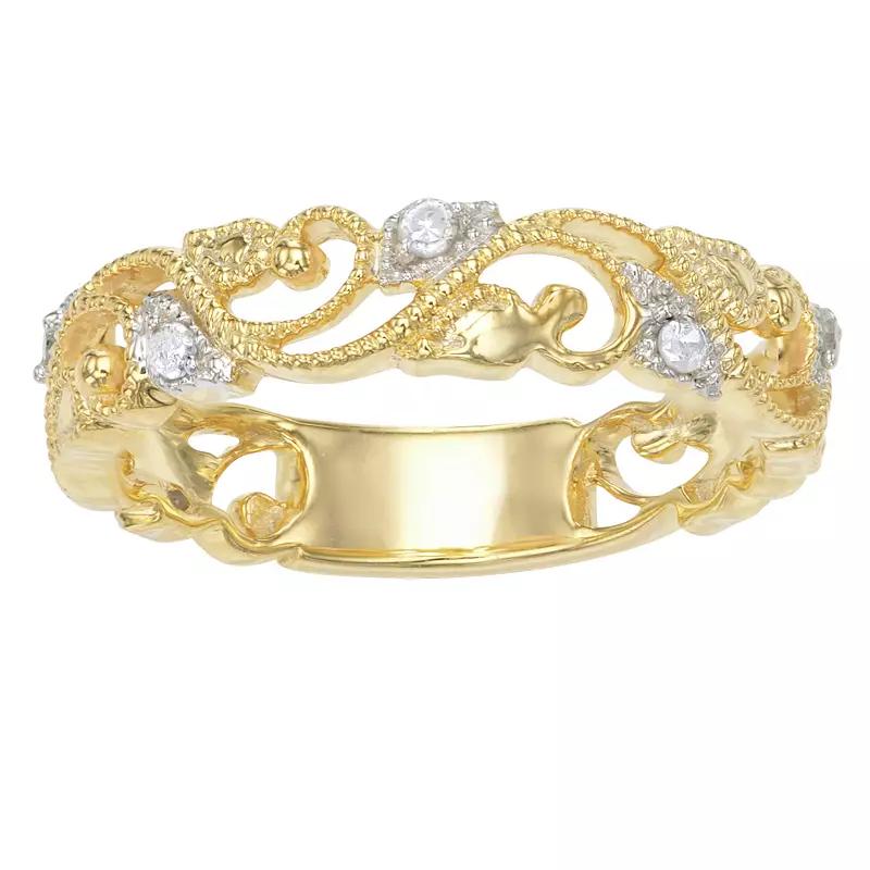 HDI Sterling Silver 1/10 Carat T.W. Diamond Ring, Women's,  Product Image