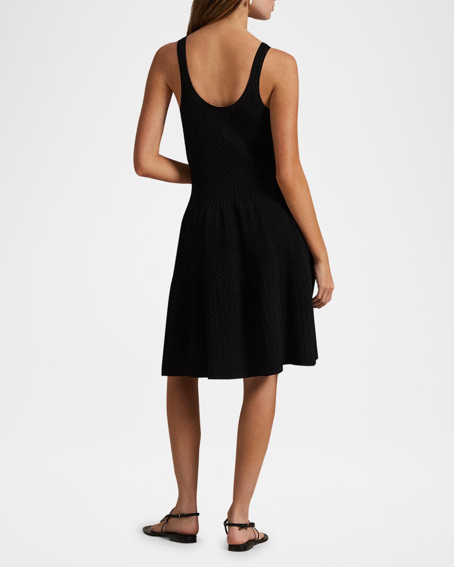 Cable-Knit Sleeveless Sweater Dress Product Image