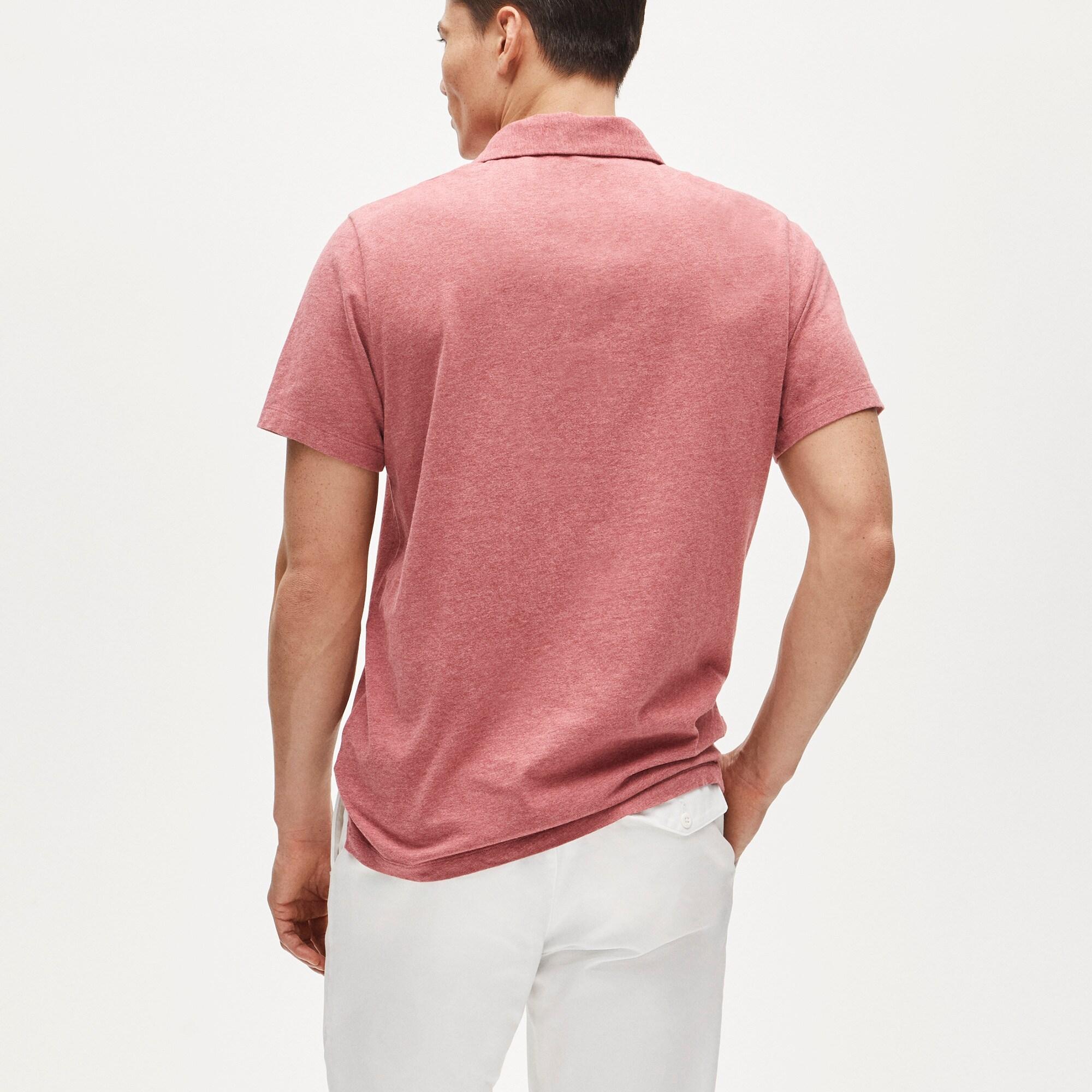 Sueded cotton polo shirt Product Image