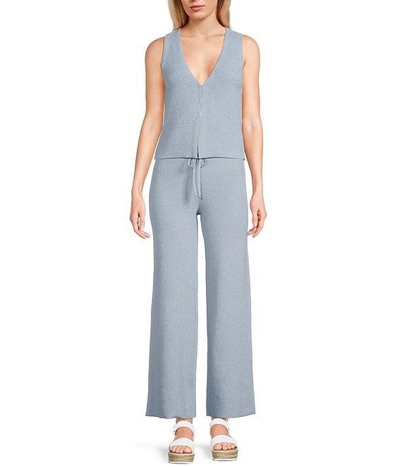 GB Knit Wide Leg Coordinating Sweater Pants Product Image